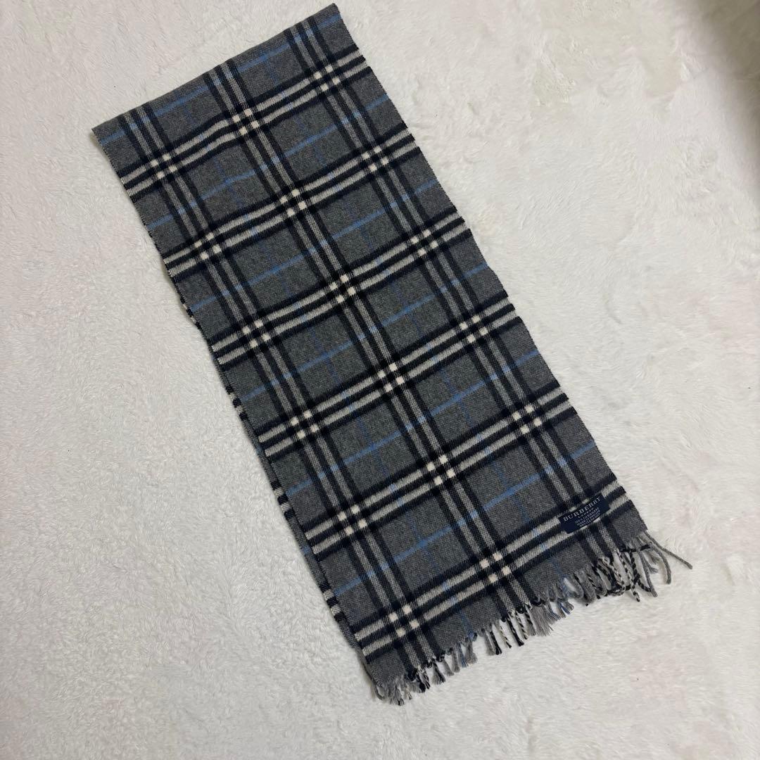 BURBERRY LONDON マフラー カシミア100% スモークドチェック
