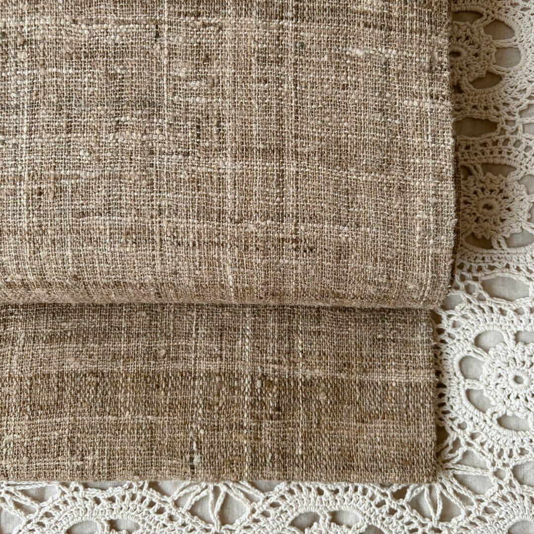 樹木の幹を思わせる焦げ茶色 無地帯 紬帯 信州紬 名古屋帯