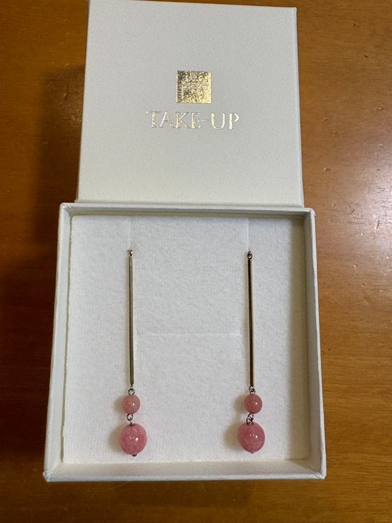 【新品未使用】take up K14・K10アメリカンピアス(YG)インカローズ