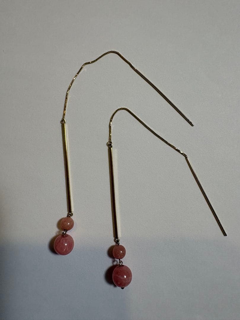 【新品未使用】take up K14・K10アメリカンピアス(YG)インカローズ