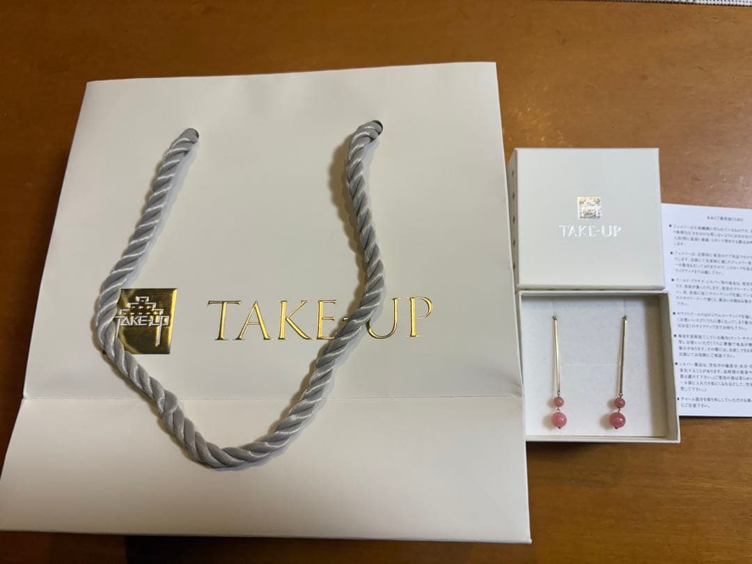 【新品未使用】take up K14・K10アメリカンピアス(YG)インカローズ