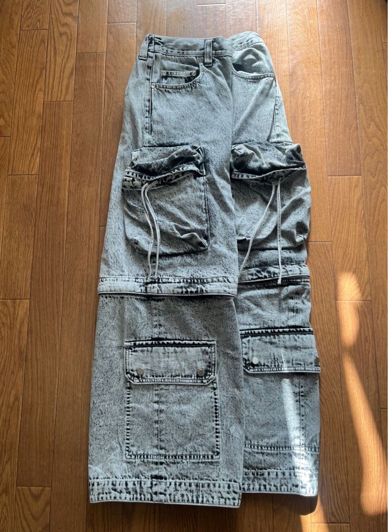 MAISON SPECIAL ビッグポケット 2WAYバギーデニムカーゴパンツ