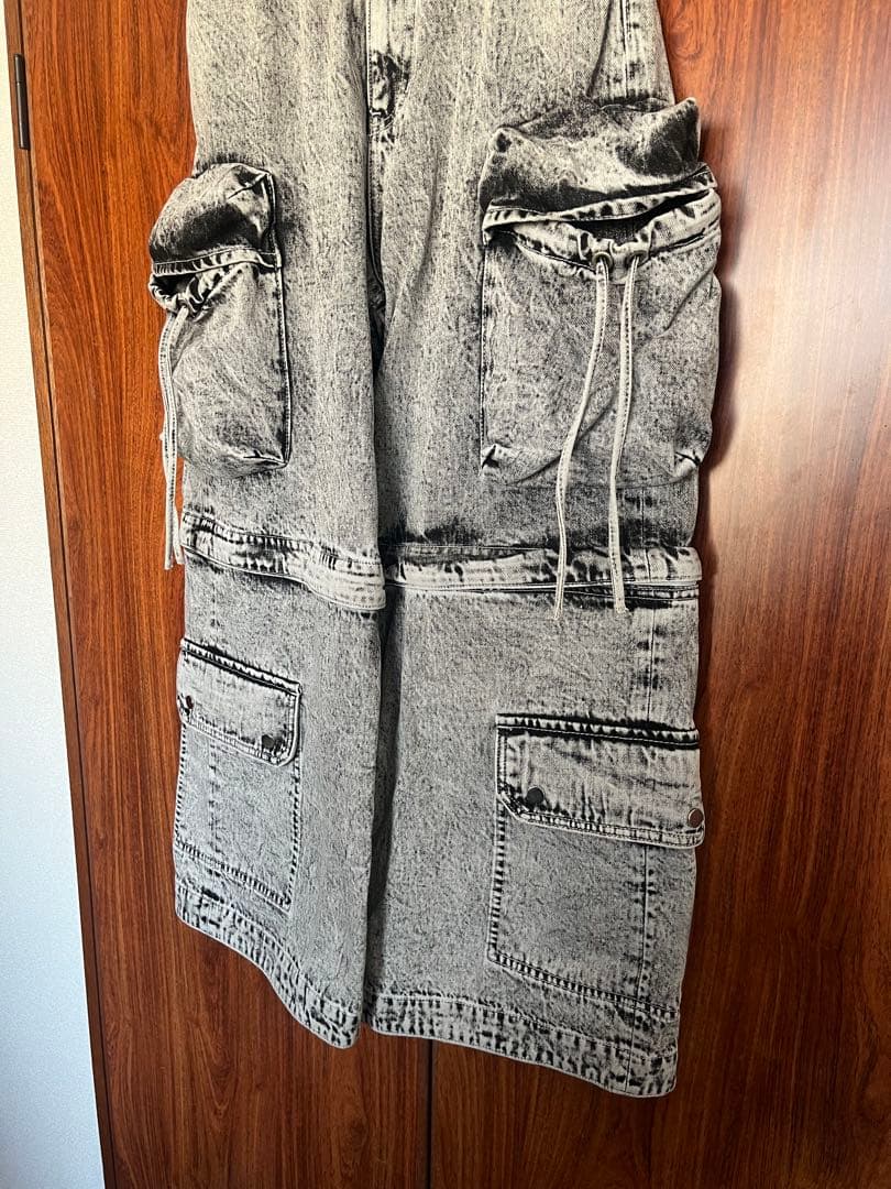 MAISON SPECIAL ビッグポケット 2WAYバギーデニムカーゴパンツ