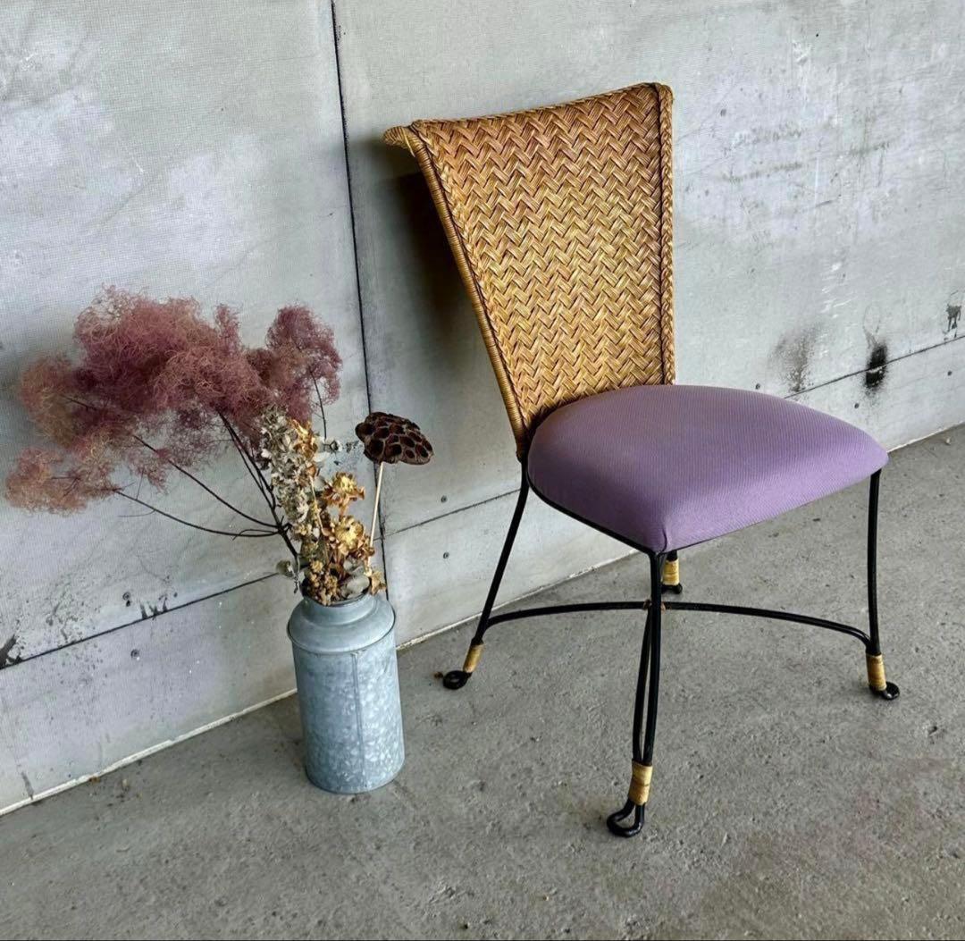 ✦レトロモダンの香り漂う✦ 《Oliver製 アイアンチェア》無骨×上品な佇まい