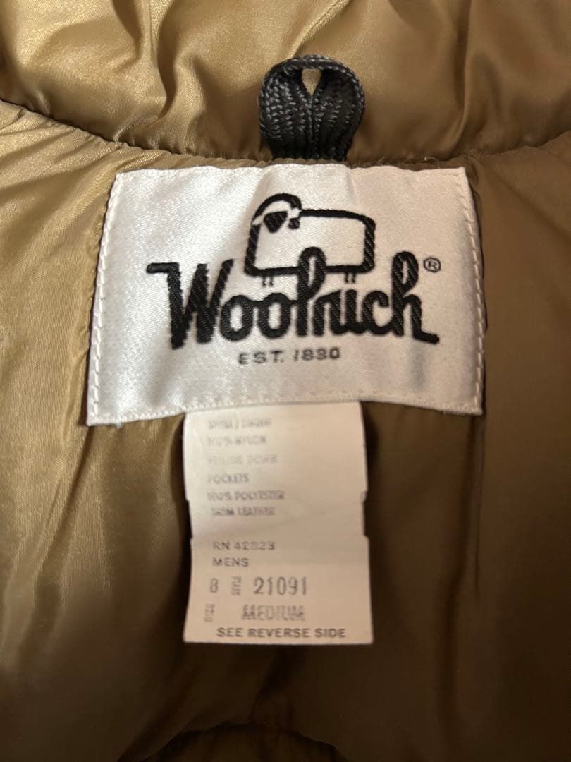 美品　ウールリッチ　ダウンベスト　ブラウン　M 70s 80s 白タグ