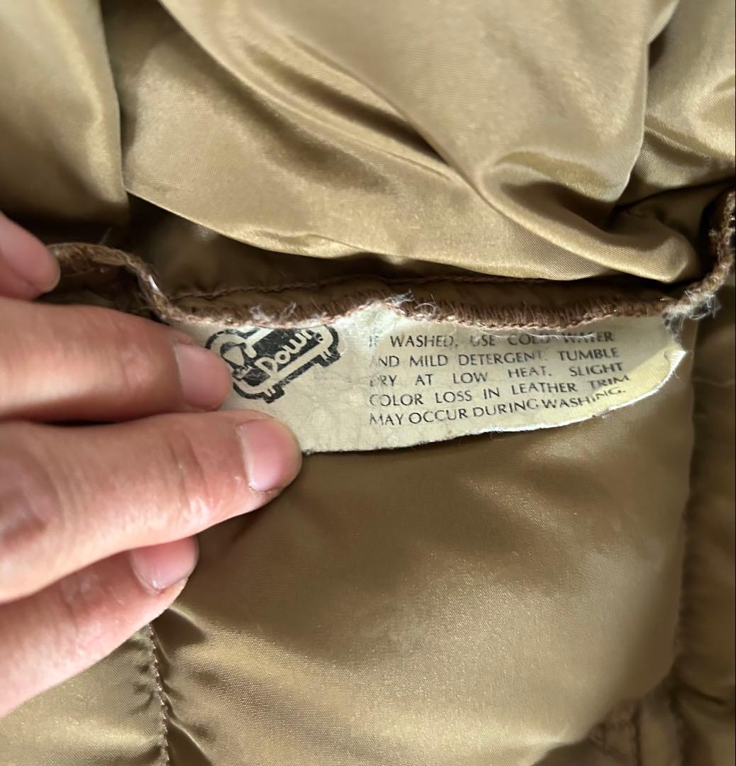美品　ウールリッチ　ダウンベスト　ブラウン　M 70s 80s 白タグ