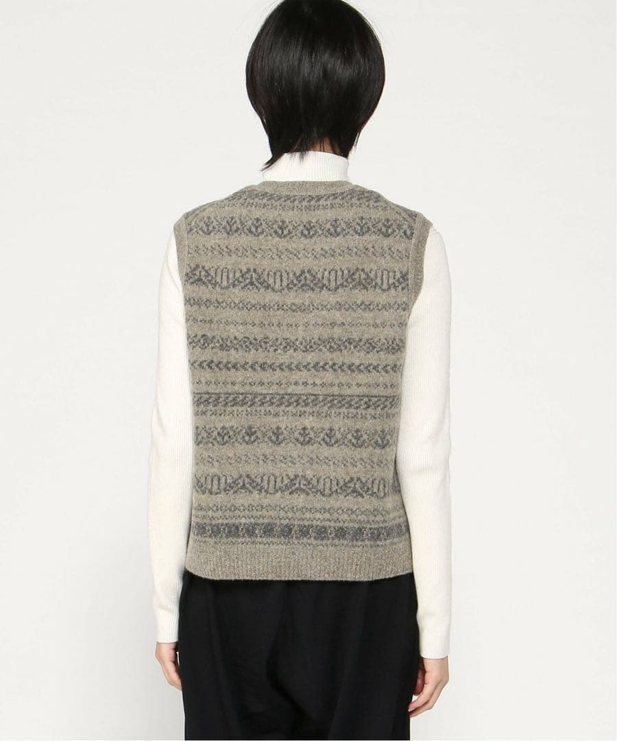 2025AW☆パドカレ pas de calais Vネックベスト ジレ ニット