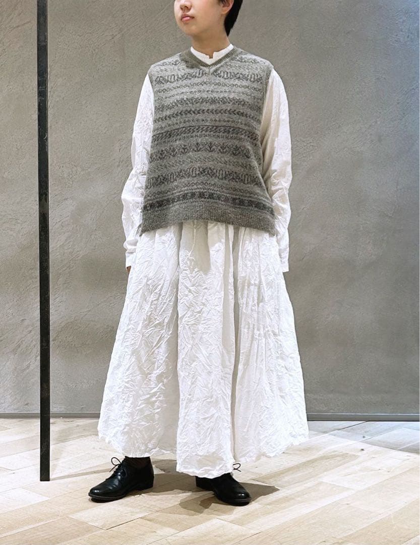 2025AW☆パドカレ pas de calais Vネックベスト ジレ ニット