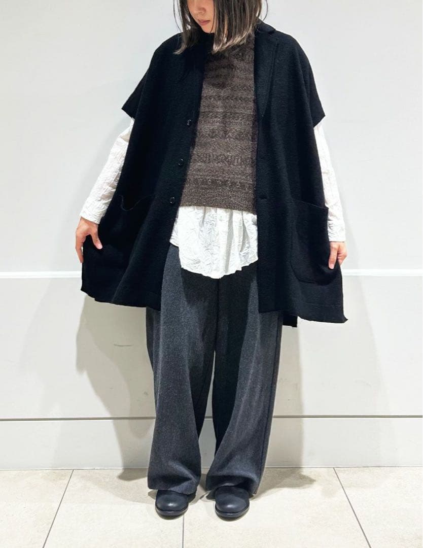 2025AW☆パドカレ pas de calais Vネックベスト ジレ ニット