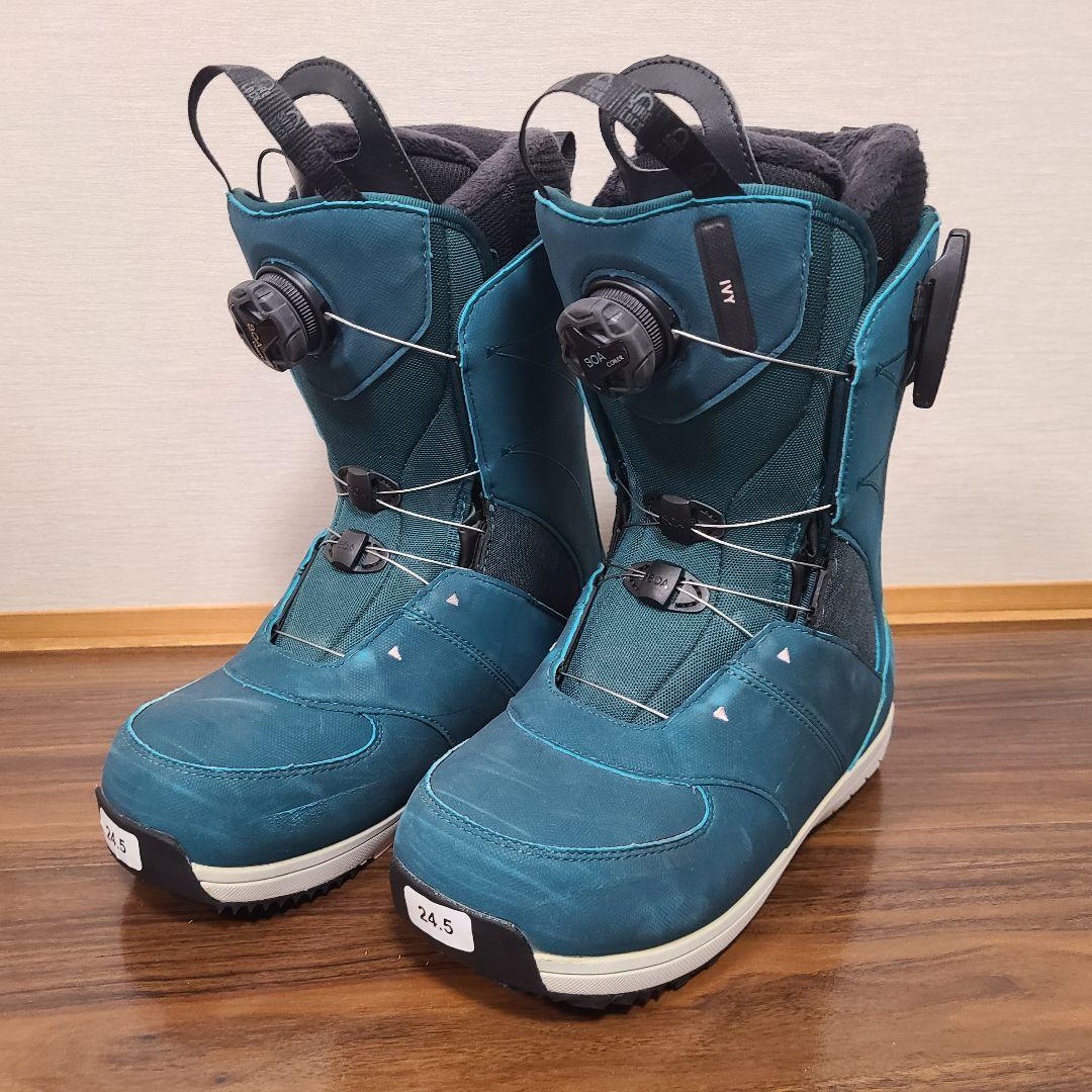 ティールカラー BOAシステム スノーボードブーツ 24.5