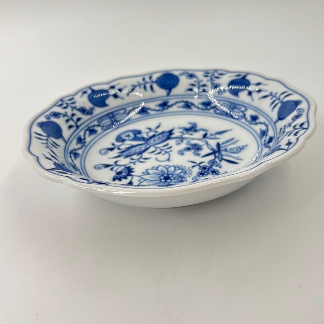 マイセン ブルーオニオン 深皿 デザート皿 17cm 2枚セット 未使用 箱あり