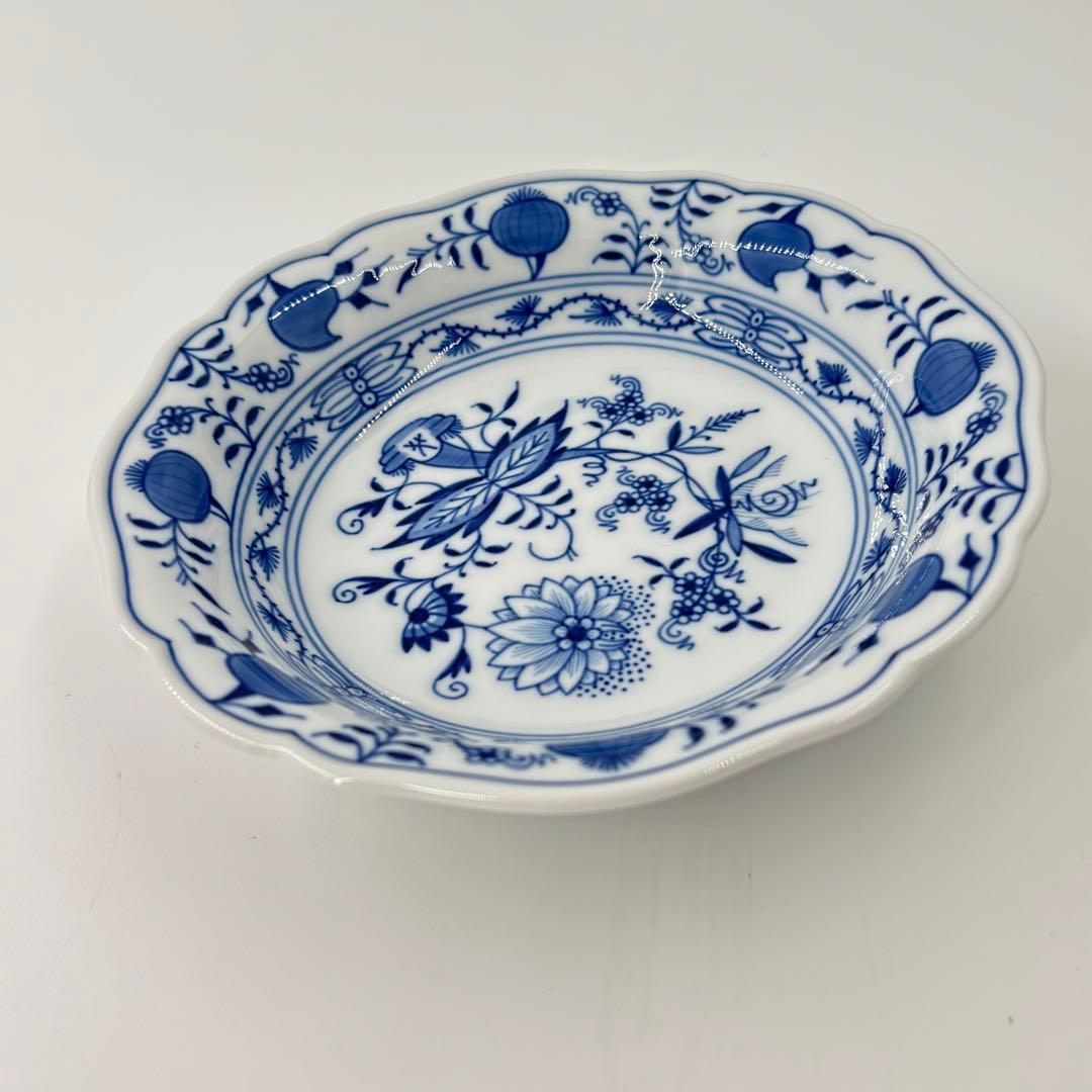 マイセン ブルーオニオン 深皿 デザート皿 17cm 2枚セット 未使用 箱あり