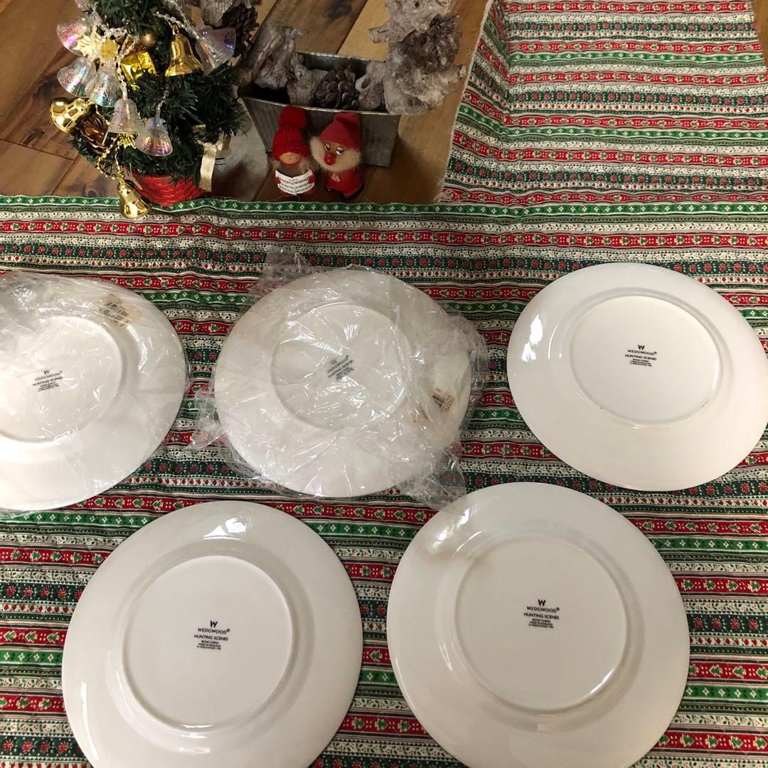 ウエッジウッド　ハンティングシーンの皿5枚セット