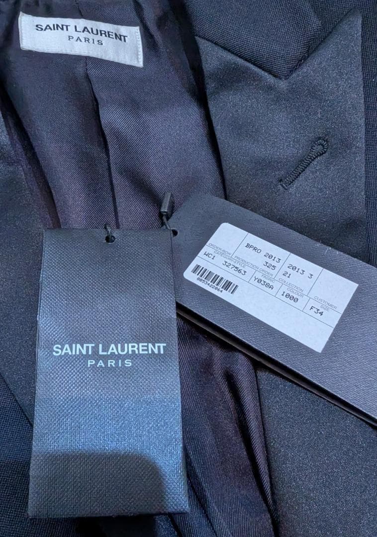 週末セール タグ付き美品 45万 13秋冬 サンローラン スモーキングジャケット