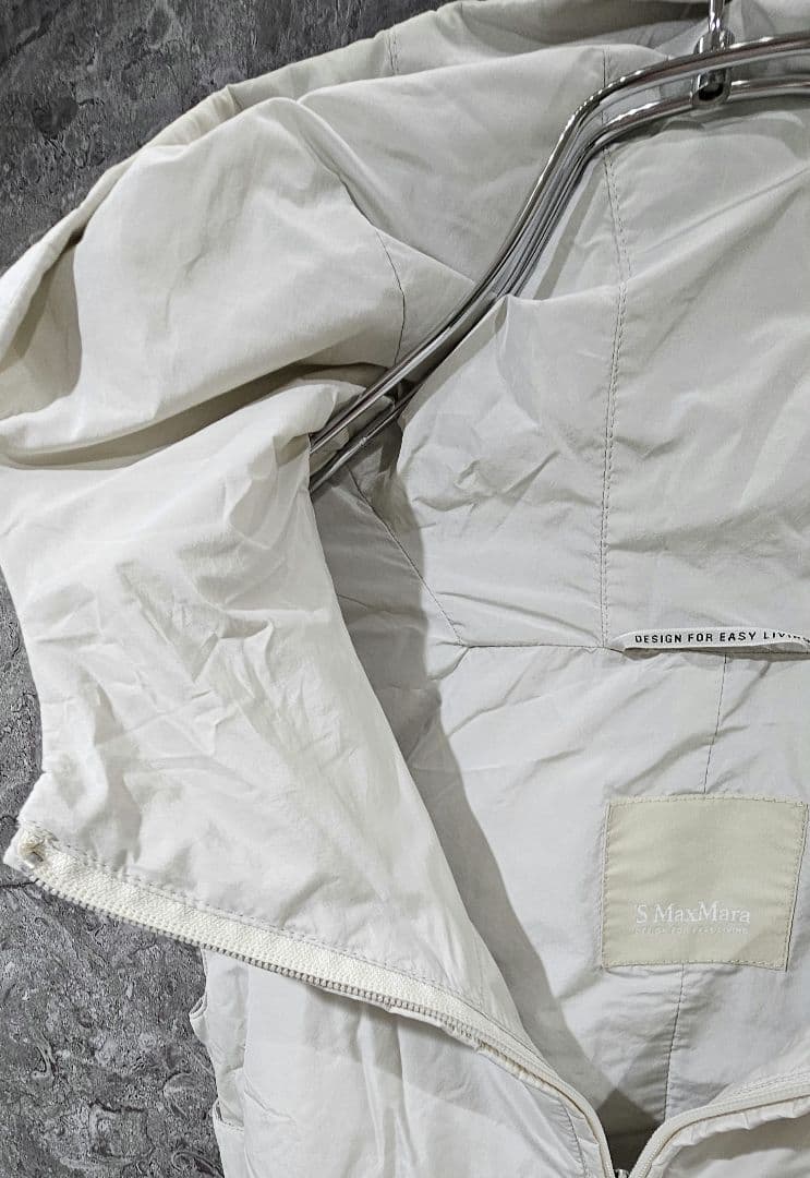 S Max Mara EASY LIVINGフード付 ロングジレ ウエストベルト