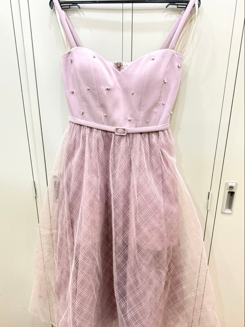 《ヌコ》くすみピンクチュールドレスDEA.byROBE de FLEURS