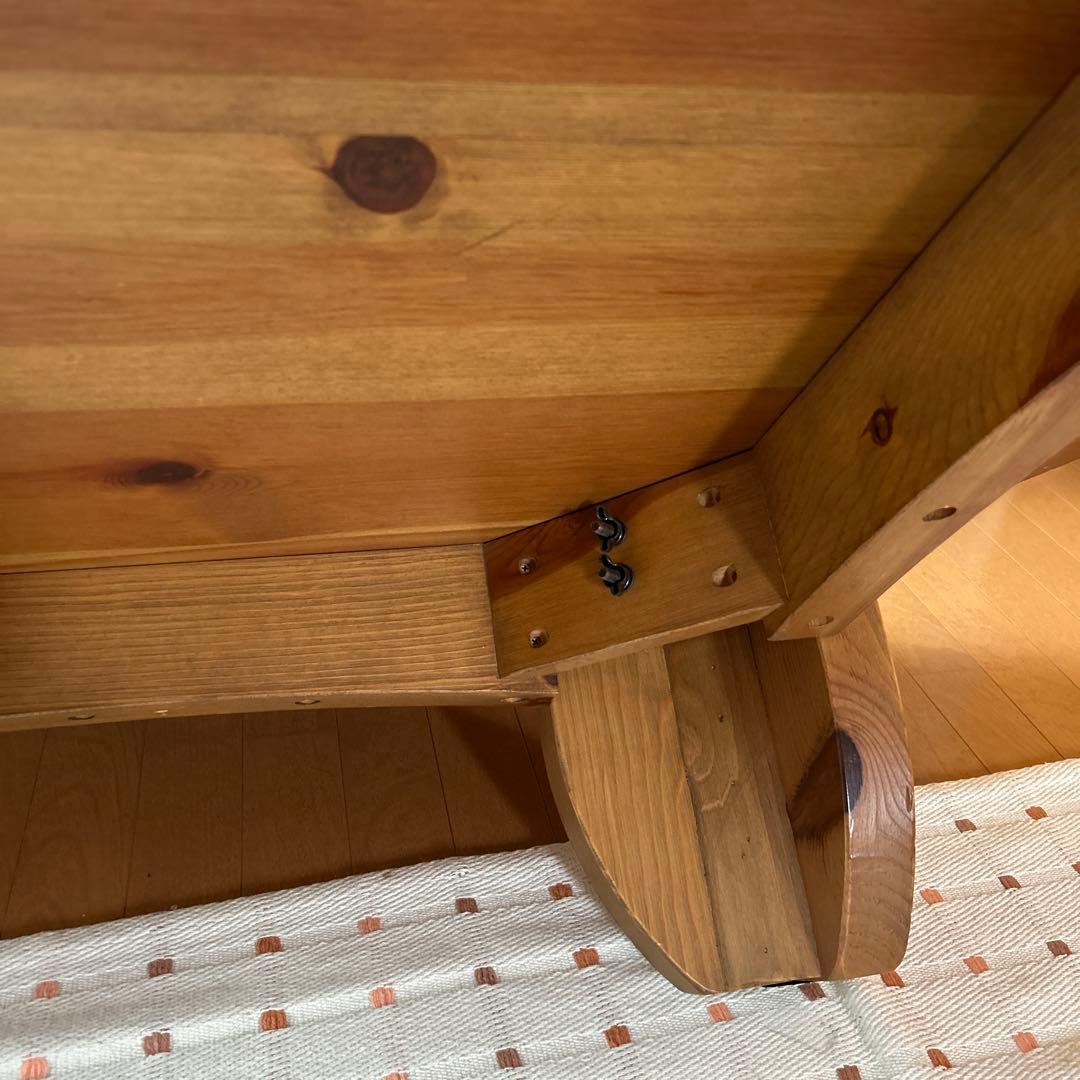 木製円形座卓 直径140cm、高さ33.5cm