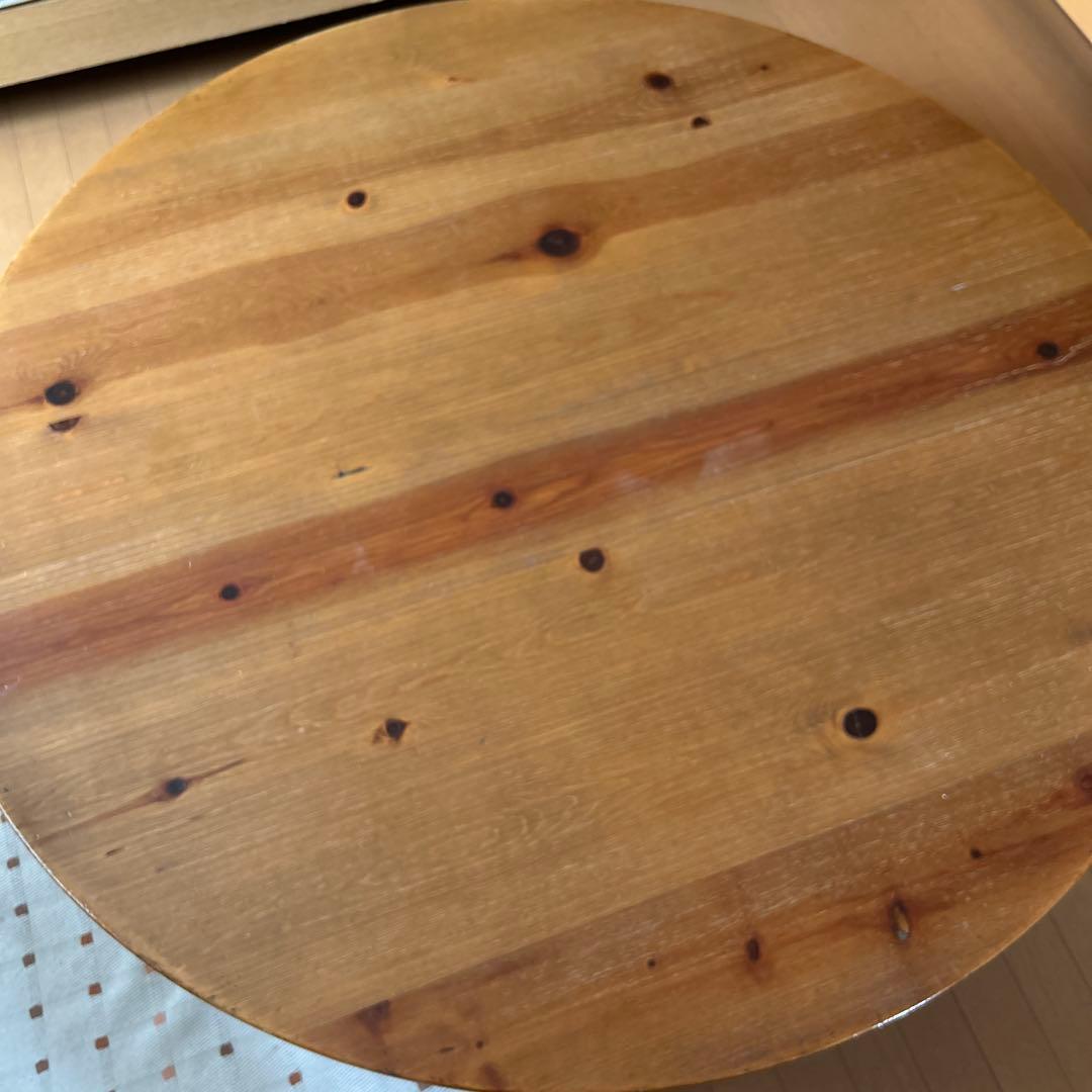 木製円形座卓 直径140cm、高さ33.5cm