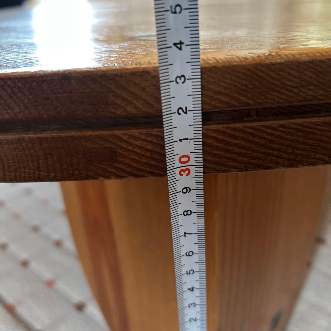 木製円形座卓 直径140cm、高さ33.5cm