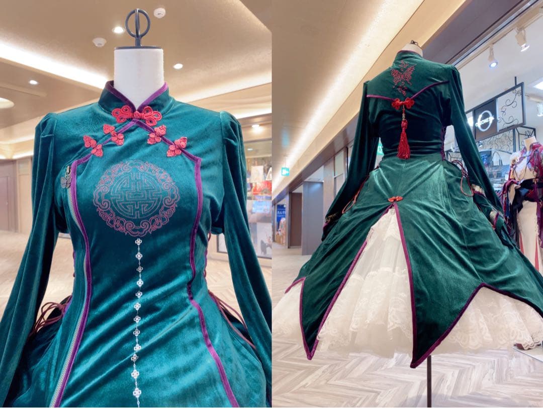 ozzoneste オッズオネスト　雪籠りワンピース　チャイナワンピース　中華