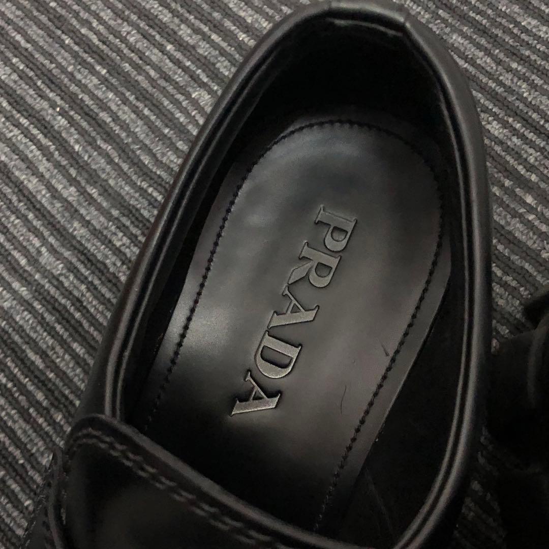PRADA モノリス　ブラッシュドレザー　ローファー サイズ表記5 2DE129