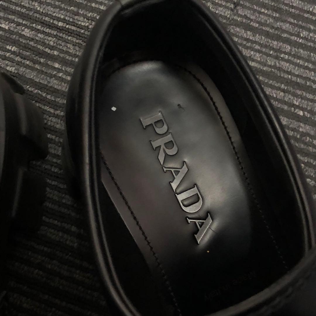 PRADA モノリス　ブラッシュドレザー　ローファー サイズ表記5 2DE129