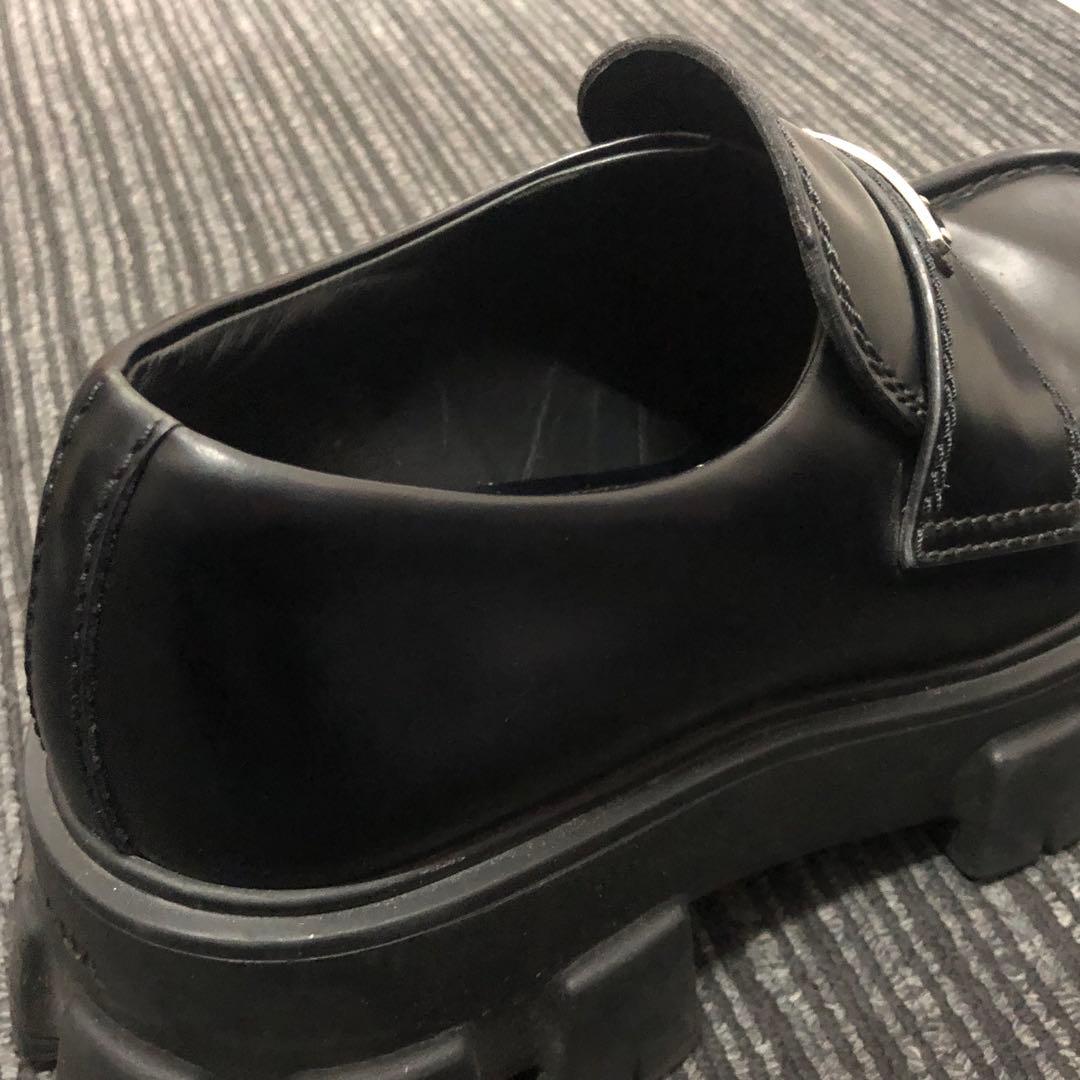 PRADA モノリス　ブラッシュドレザー　ローファー サイズ表記5 2DE129