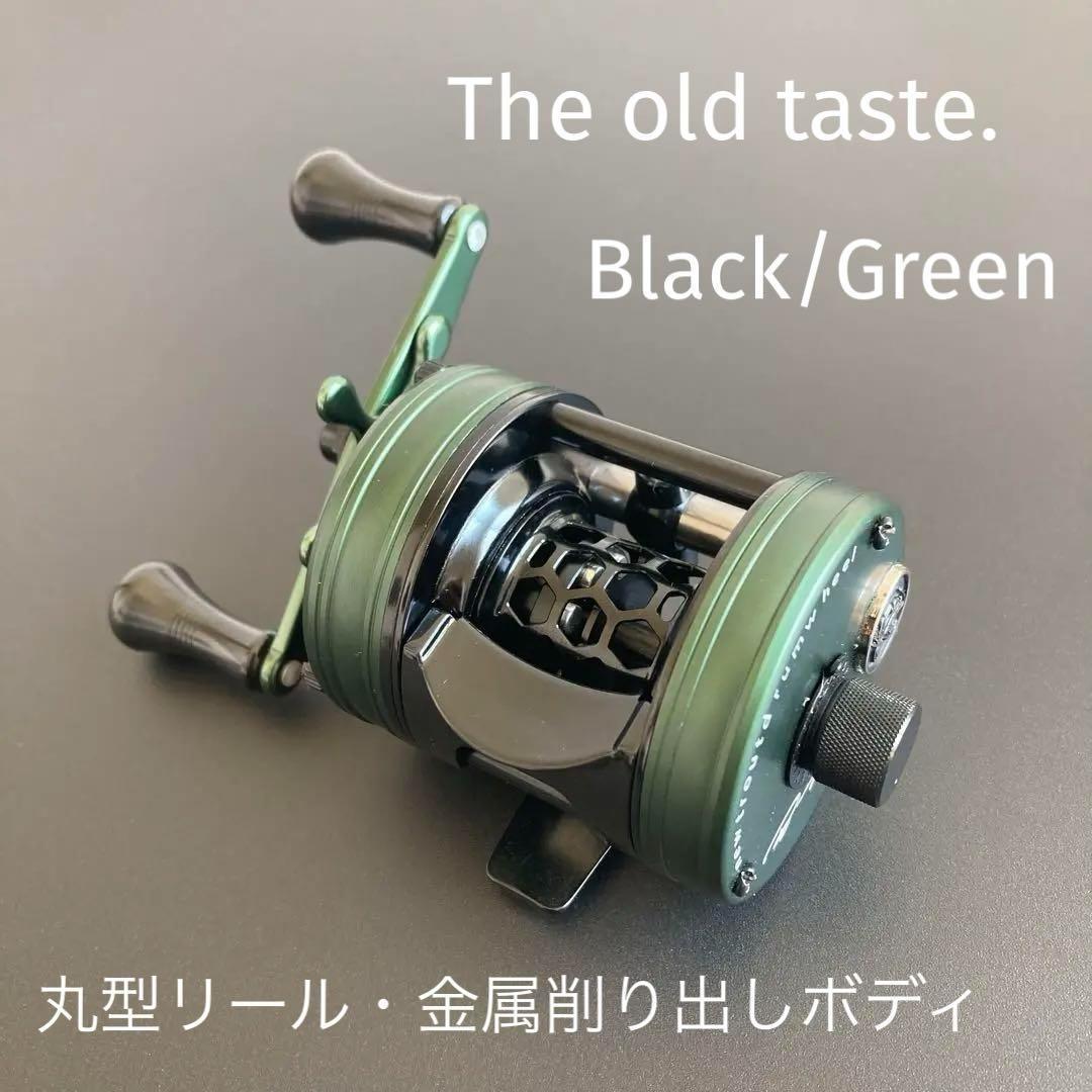 【新品】渓流ベイトリール 丸型リール トラウト用 ブラック／グリーン