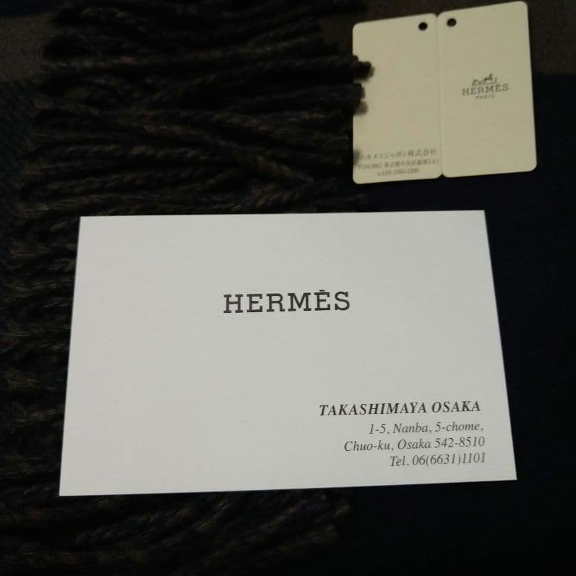 エルメス　カシミヤマフラー《Hパッサン》