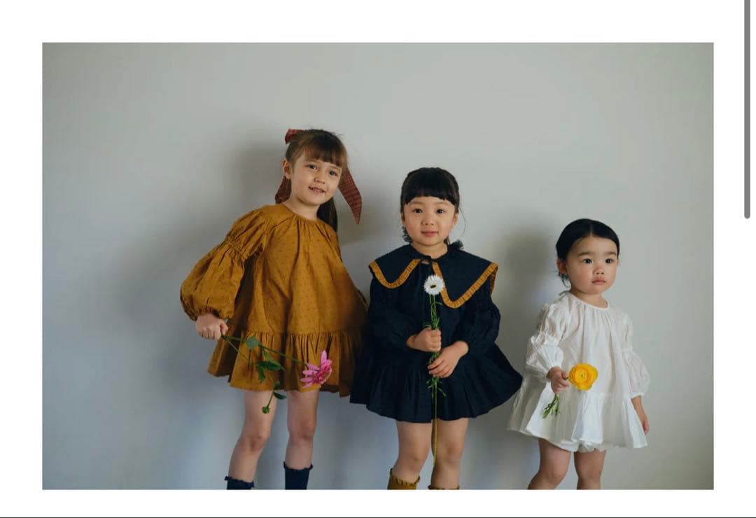 Uhr ドットミニドレス 長袖ワンピース 120cm