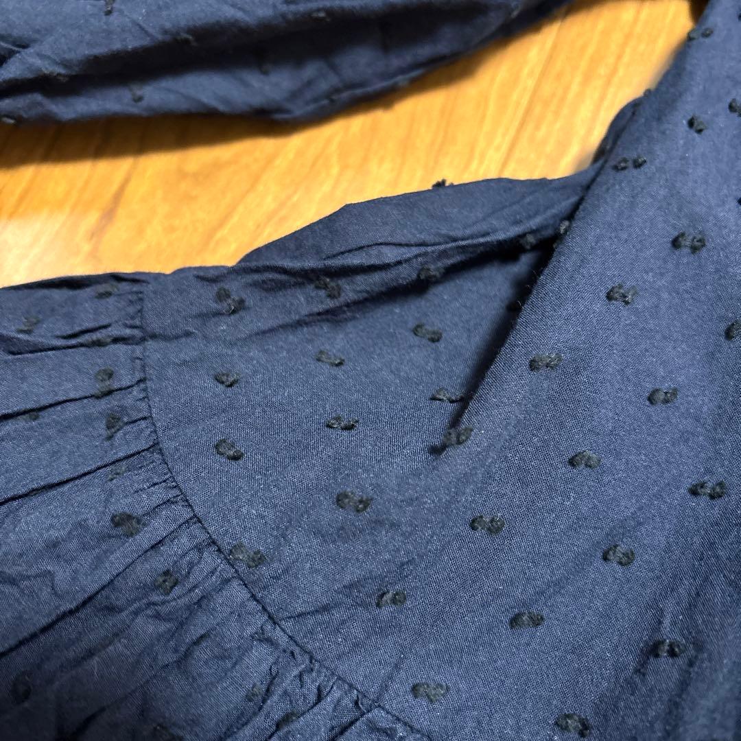 Uhr ドットミニドレス 長袖ワンピース 120cm