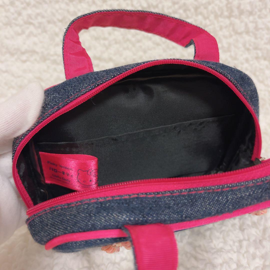 希少　ハローキティ　サンリオ　デニム　手帳　ケース　ポーチ　未使用