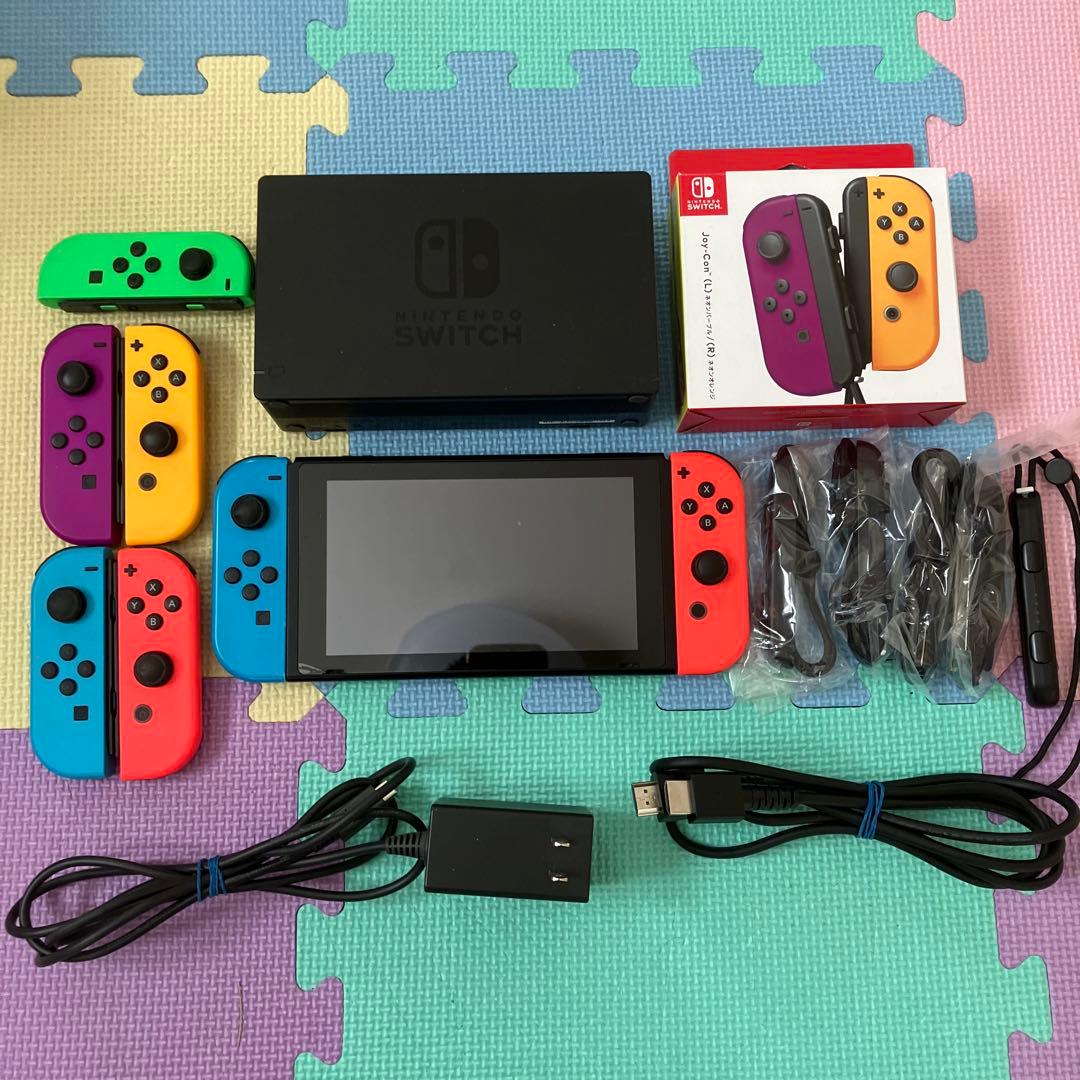 Nintendo Switch 本体 カラフルジョイコン追加5個付き