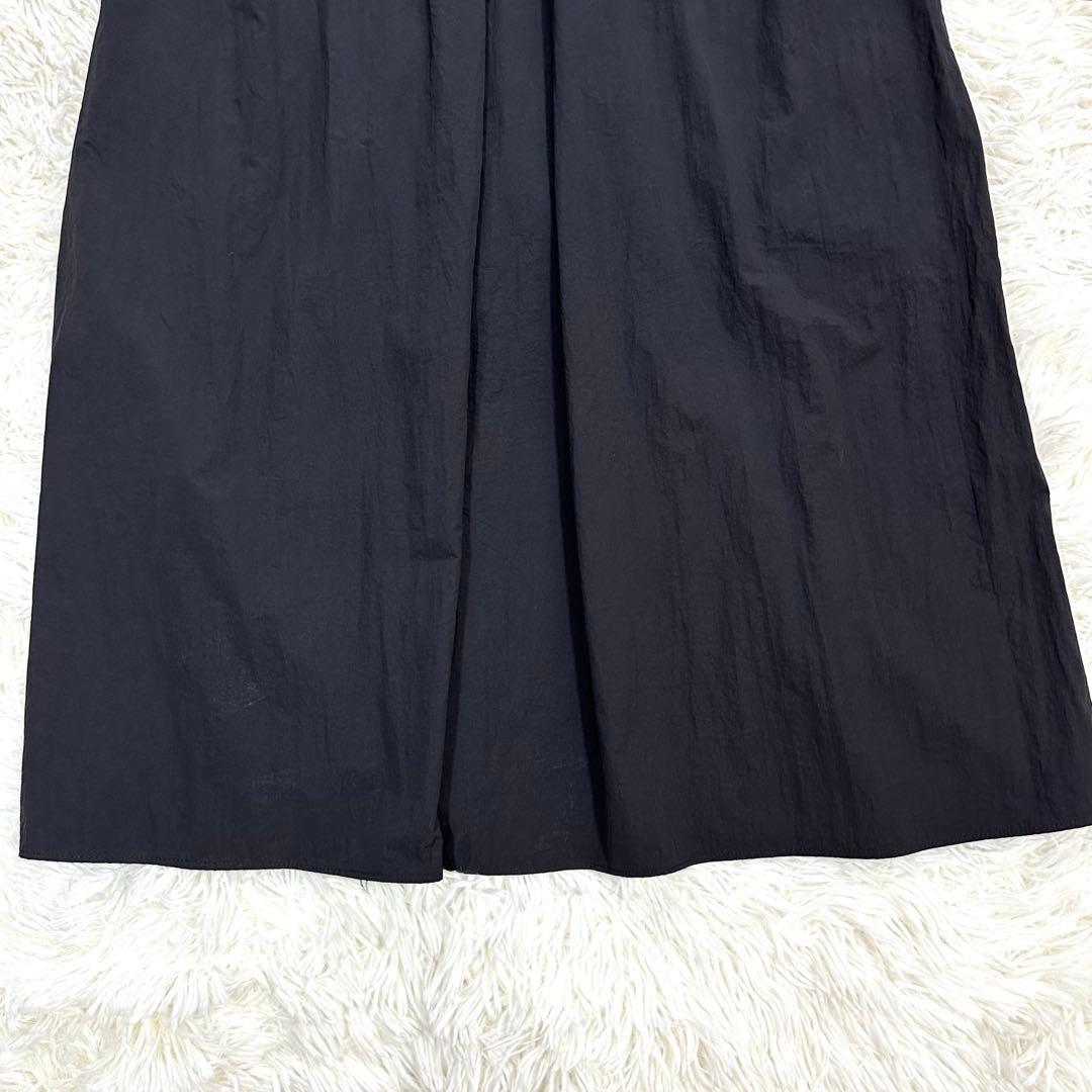 23年 美品 ルフィル ライトナイロンドレス フリル ボリュームスリーブ 黒