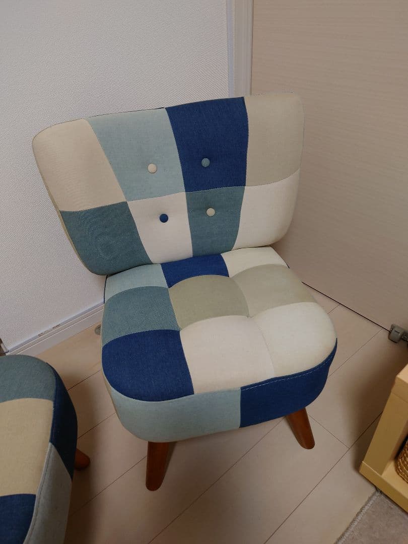 masa　パッチワークデザイン 椅子とスツールセット