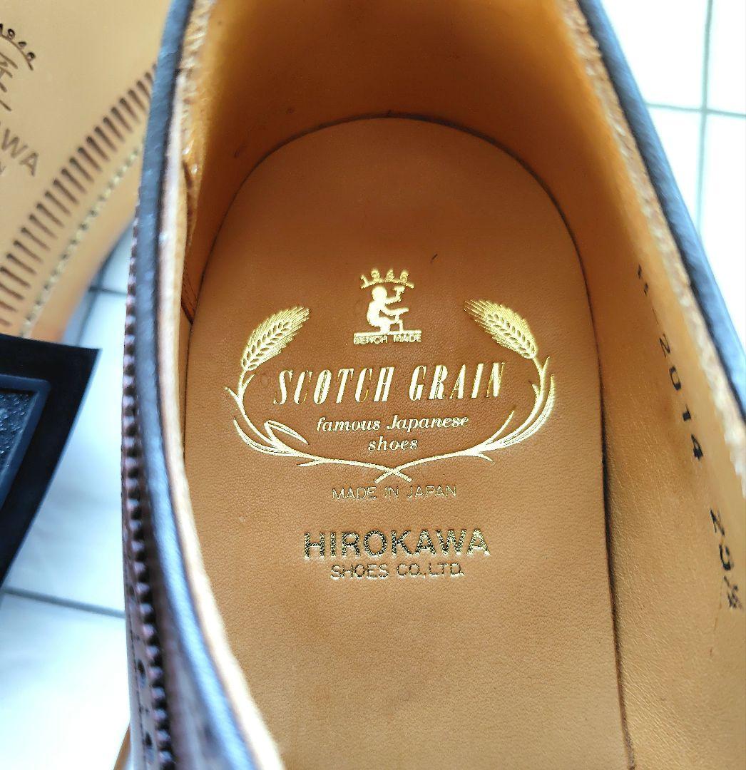 【未使用品】スコッチグレイン 革靴 ウイングチップ 25.5 ブラウン 茶