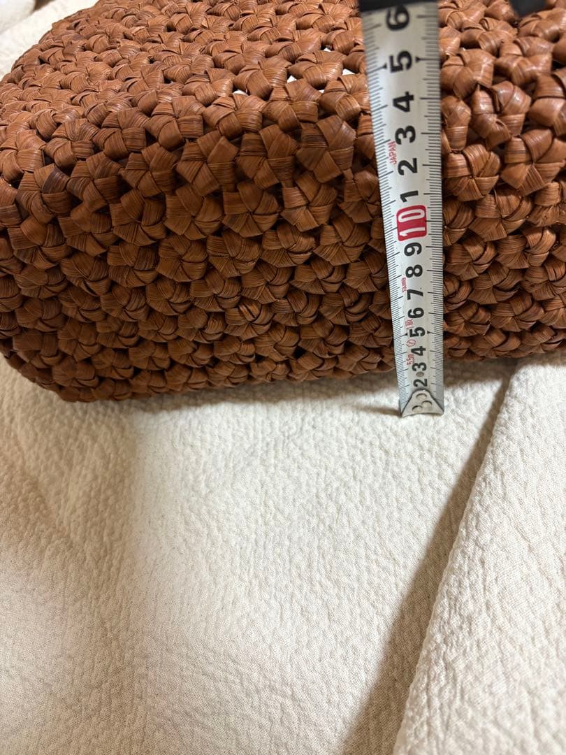 最終のお値下げ！カゴアミドリ購入　国産山葡萄かごバッグ　六角花結び