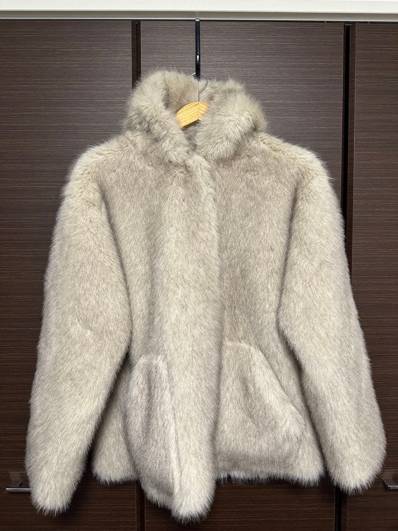 ジャケット・アウター think fur gradation fur foody jacket