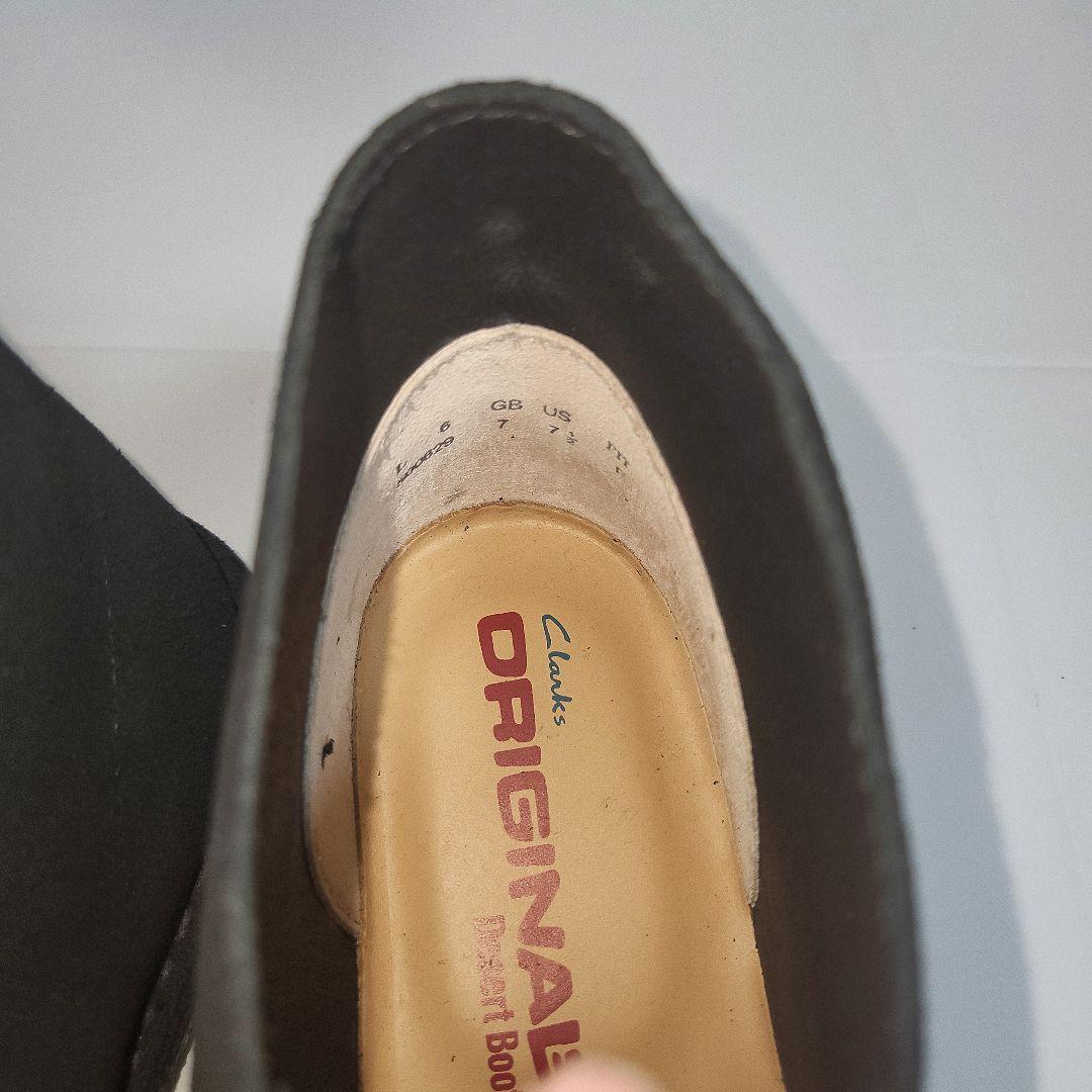 【美品】クラークス デザートブーツ スウェード ブラック 25.5