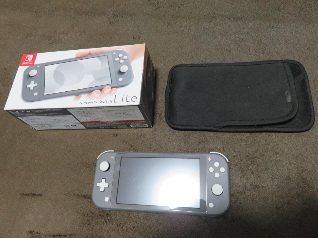 【使用極少】Nintendo Switch Lite グレー 本体　ケースおまけ