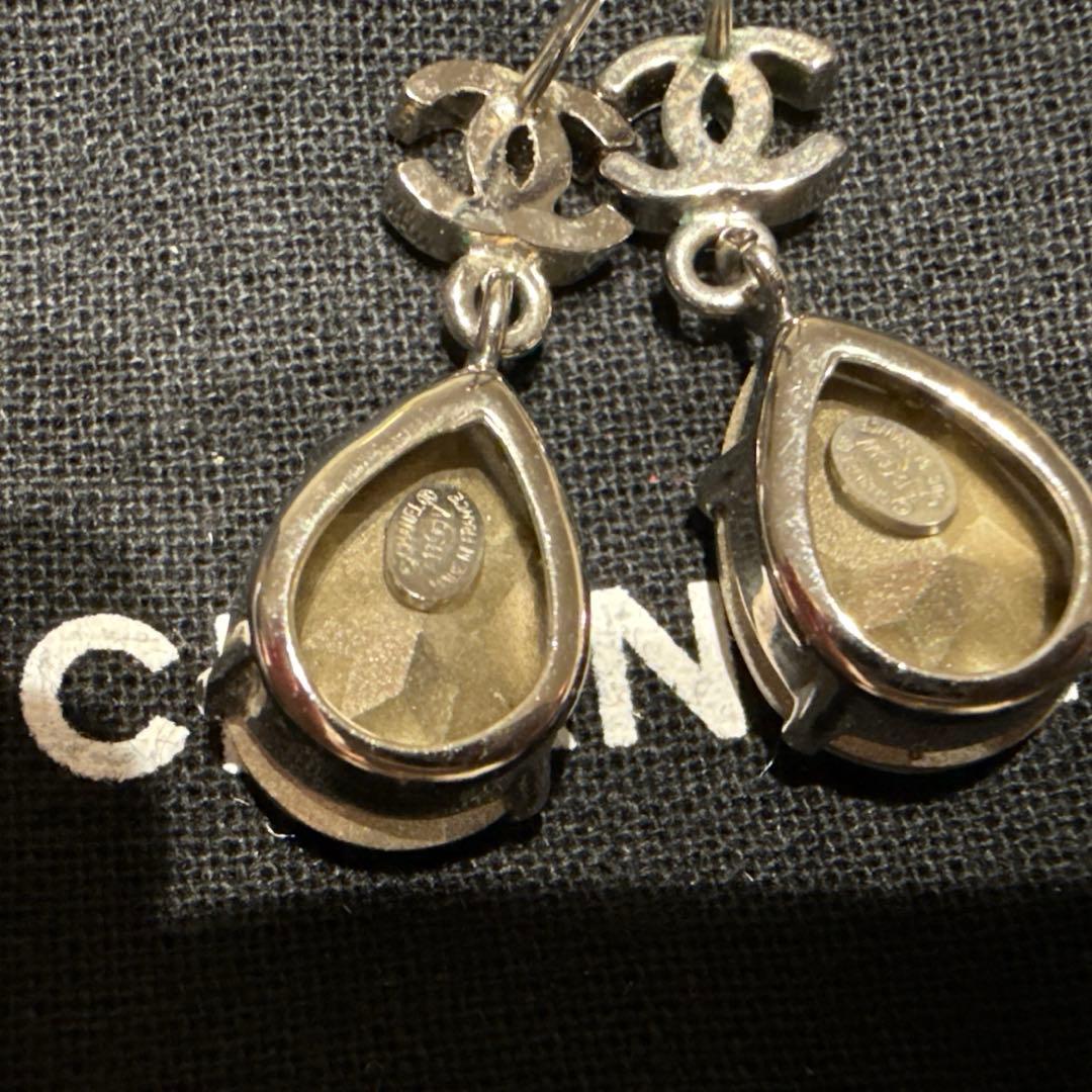 【正規品】CHANEL　シャネル　クリスタルドロップ型　ピアス