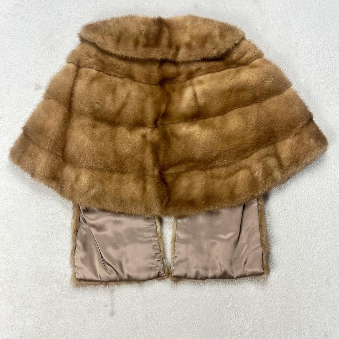 毛皮 MINK ミンク パステルカラー ケープ ポンチョ