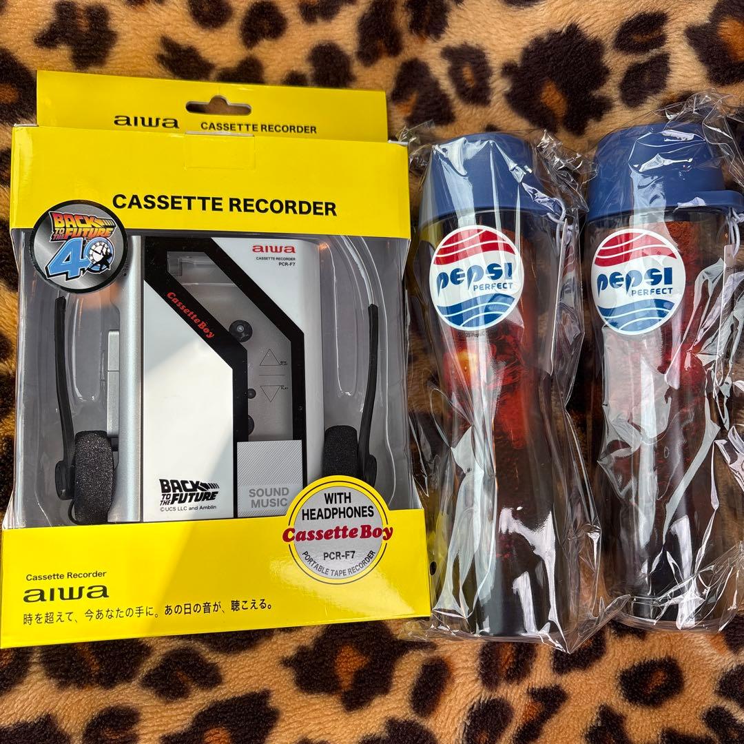 新品 バックトゥザフューチャー aiwa カセットレコーダー ペプシ ボトル