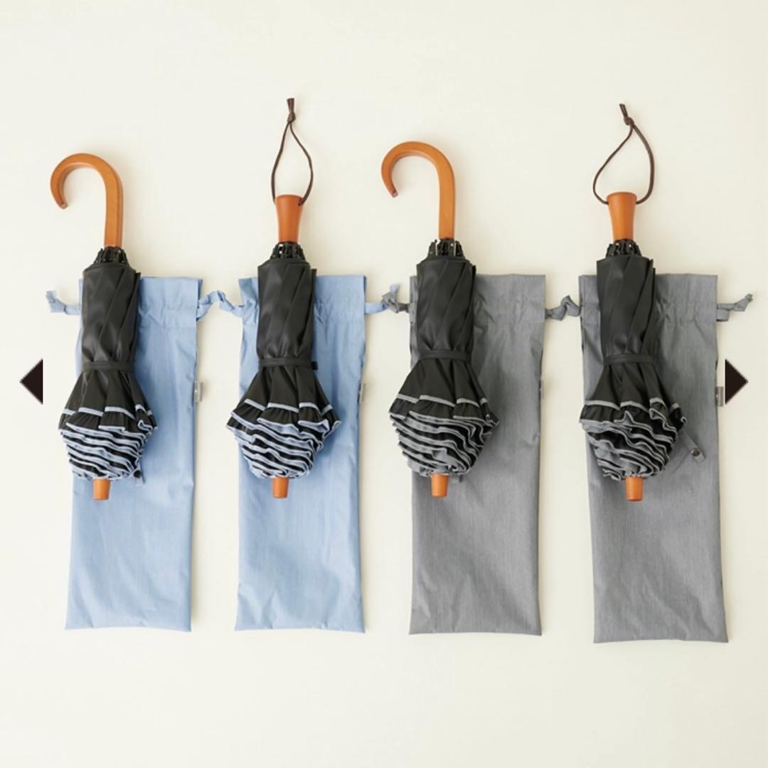 SUN BERRIER100 100 折りたたみ日傘２段折 フリル / フロスト