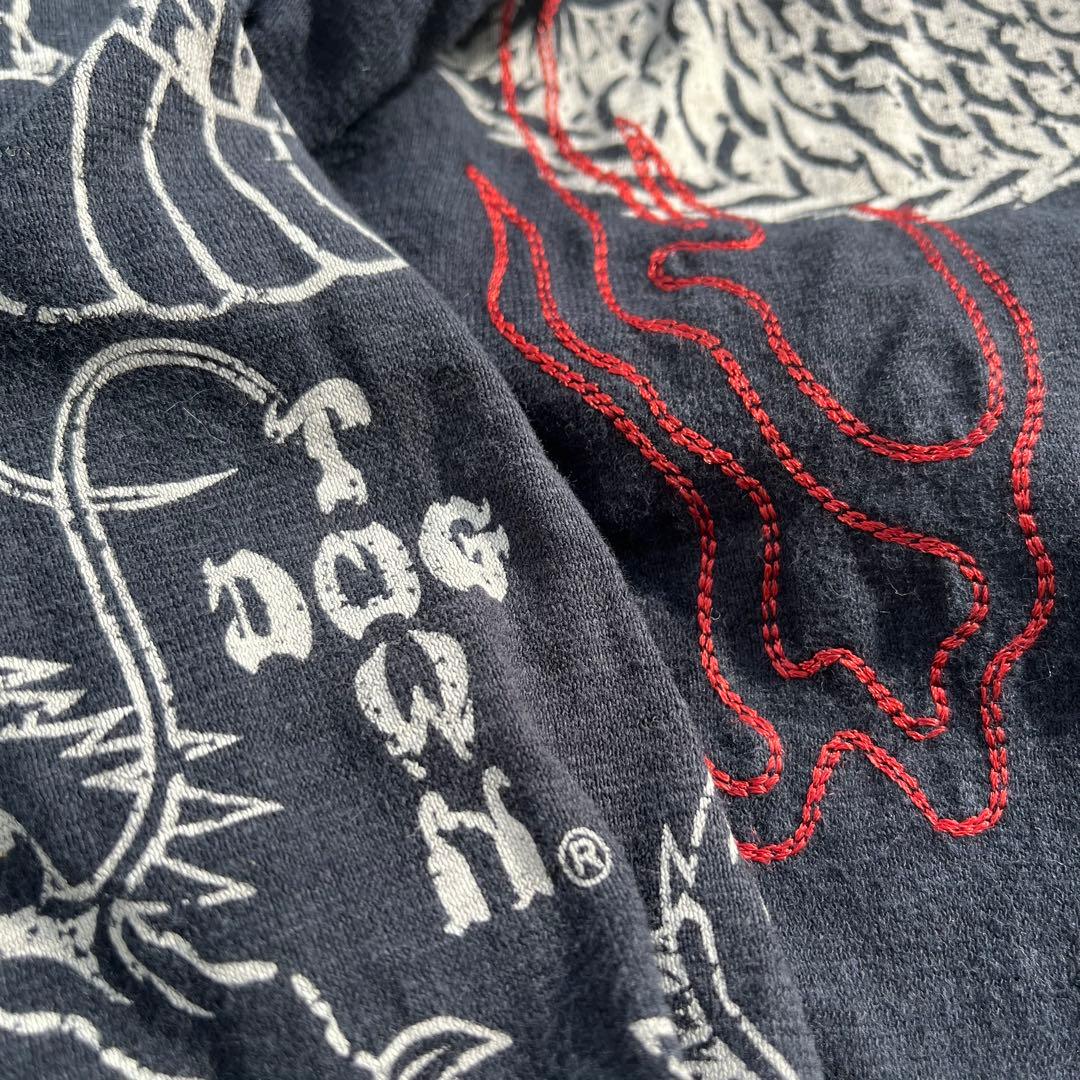 DOG TOWN ドックタウン 黒龍 長袖　ロンT パッチワークシャツ　XL