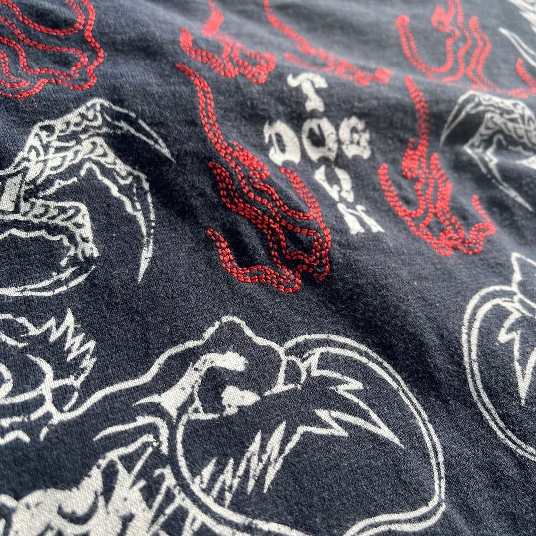 DOG TOWN ドックタウン 黒龍 長袖　ロンT パッチワークシャツ　XL