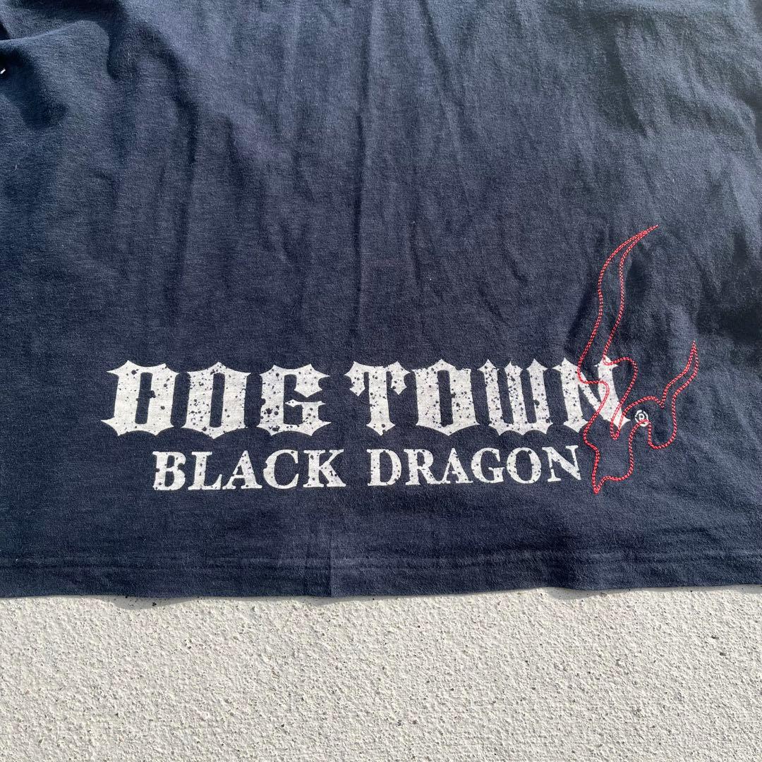 DOG TOWN ドックタウン 黒龍 長袖　ロンT パッチワークシャツ　XL