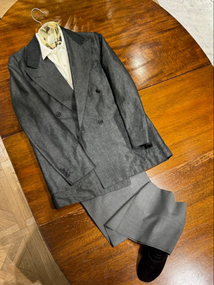 la favola ダブルジャケット 003 ダークグレー