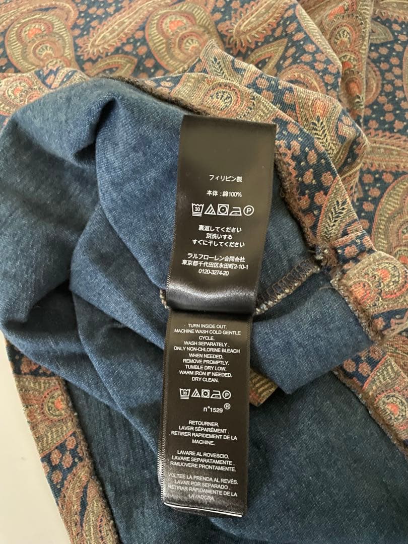 RRL 総柄Tシャツ L ペイズリー