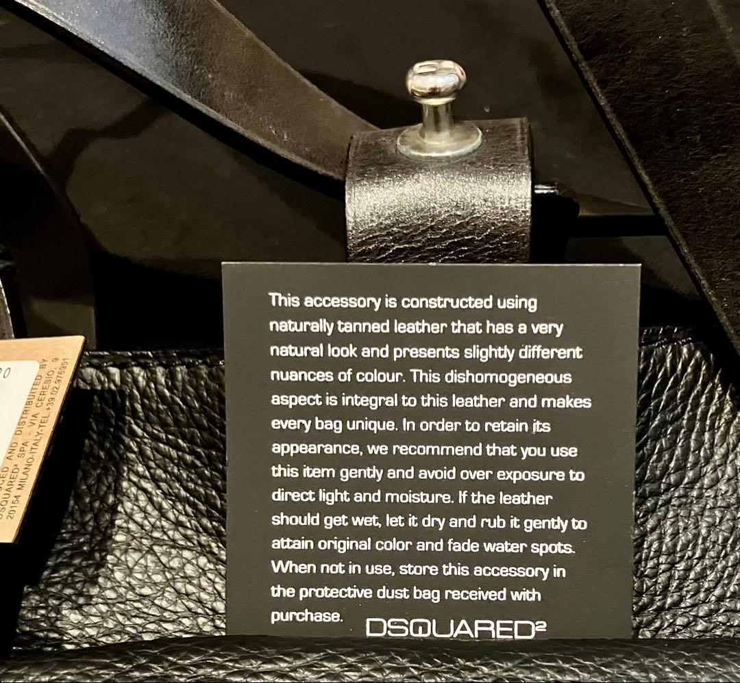 ディースクエアード DSQUARED2 黒×迷彩 レザー バッグ ユニセックス